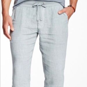 Straight Leg Drawstring Linen pant